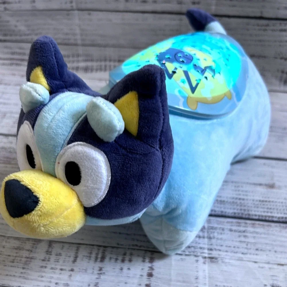 Bluey Pillow Pets Sleepytime Lites Light Up Plush Night Light Projector Toy